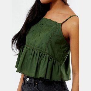 pacsun la hearts embroidered babydoll cami top